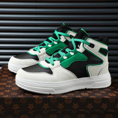 批发2024秋冬新款大码男士高帮板鞋小白鞋38-47，货号