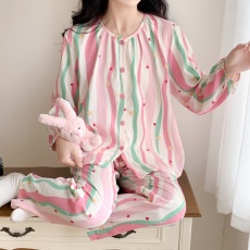 批发爱丽#秋季新款女睡衣长袖云朵棉甜美可爱家居服<b class='q'>套装</b>春秋季