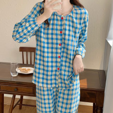 批发爱丽#秋季新款女睡衣长袖云朵棉甜美可爱家居服<b class='q'>套装</b>春秋季