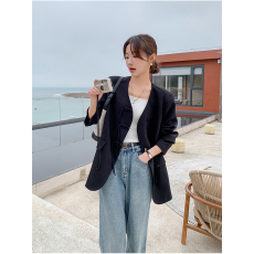 批发新中式盘扣国风西装外套女春秋2024新款气质垂感高级感流行西服