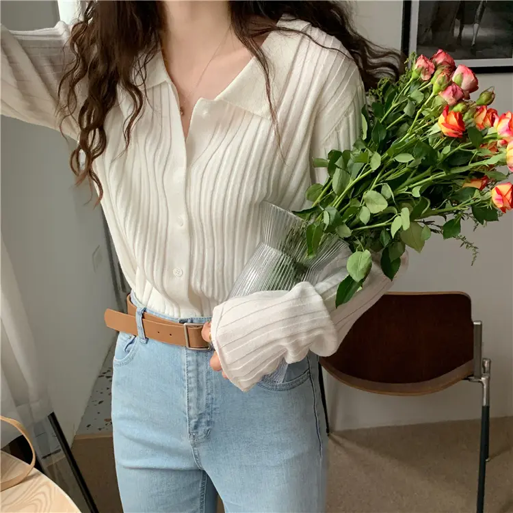 폴드 칼라 가디건 상세 이미지 19