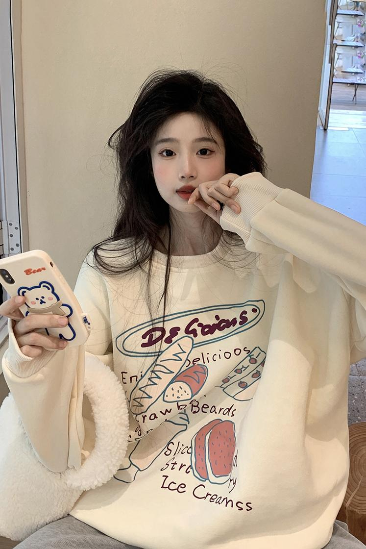 대외 무역 새로운 한국 스타일 작은 대중 캐주얼 커플 후드티 여성 느긋한 바람 디자인 센스 패션 다용도 맨위