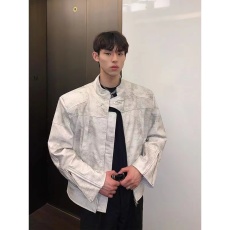 批发网图 高质量原版 日系复古pu皮外套男款秋季Cleanfit金属装饰夹克