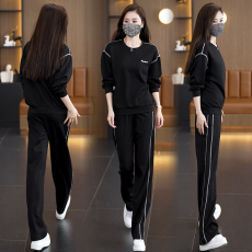 批发实拍2026年<b class='q'>春</b>季新款长袖套装时尚气质减龄显瘦休闲运动两件套
