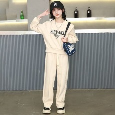 批发女童卫衣套装春秋女孩中大童洋气时髦2026新款儿童运动春装两件套