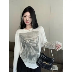 批发满天星 已出货  竹节罗纹 长袖t恤女夏薄款防晒<b class='q'>罩衫</b>上衣