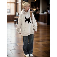 批发秋冬男士圆领连帽卫衣重磅320G华棉宽松舒适帽衫潮牌男女学生上衣