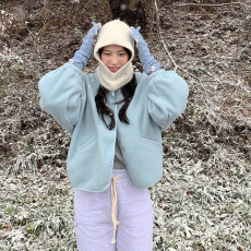 批发清仓特价 不退不换 博主款颜色超美 百搭简约 毛绒立领<b class='q'>卫衣</b>短外套