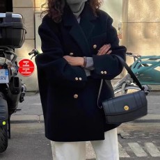 批发原版做法<b class='q'>短款</b>西装呢子大衣女黑色毛呢外套秋冬小个子高级感加厚