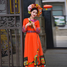 批发贵州苗寨旅拍云南侗族少数<b class='q'>民族</b>风服饰瑶族土家族舞蹈服演出服套装