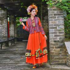 批发广西三月三节日服演出套装女苗寨旅拍云南少数日常<b class='q'>民族</b>风舞蹈服