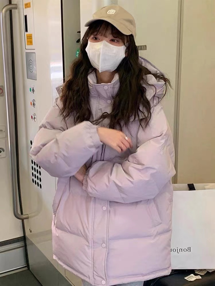 토지 작은 그룹 다운 코튼 외투 oversize 목화 진딧물 겨울 의류 패딩 재킷 한 부서 부드러운 작은 키 면 옷