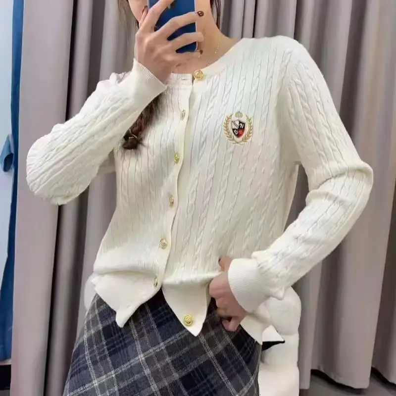 한국인기 레트로 꽈배기 니트 가디건 상세 이미지 1
