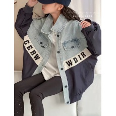 批发高端拼接女童<b class='q'>牛仔</b><b class='q'>外套</b><b class='q'>儿童</b>上衣2024春秋装新款女大童长袖衣服夹克