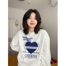 批发原版外贸新款韩版小众休闲卫衣女ins慵懒风设计感时尚百搭款