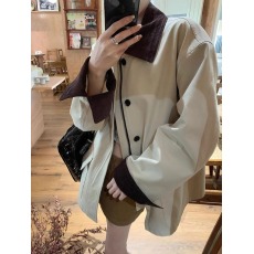 批发中长款休闲工装风衣女装春秋季新款大码<b class='q'>胖</b><b class='q'>mm</b>高级流行复古撞色外套