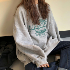 批发原版外贸新款韩版小众休闲卫衣女ins慵懒风设计感时尚百搭款