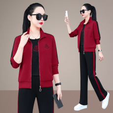 批发官图 广场舞运动套装高品质妈妈装<b class='q'>大码</b>显瘦休闲旅游<b class='q'>外套</b>三件套春