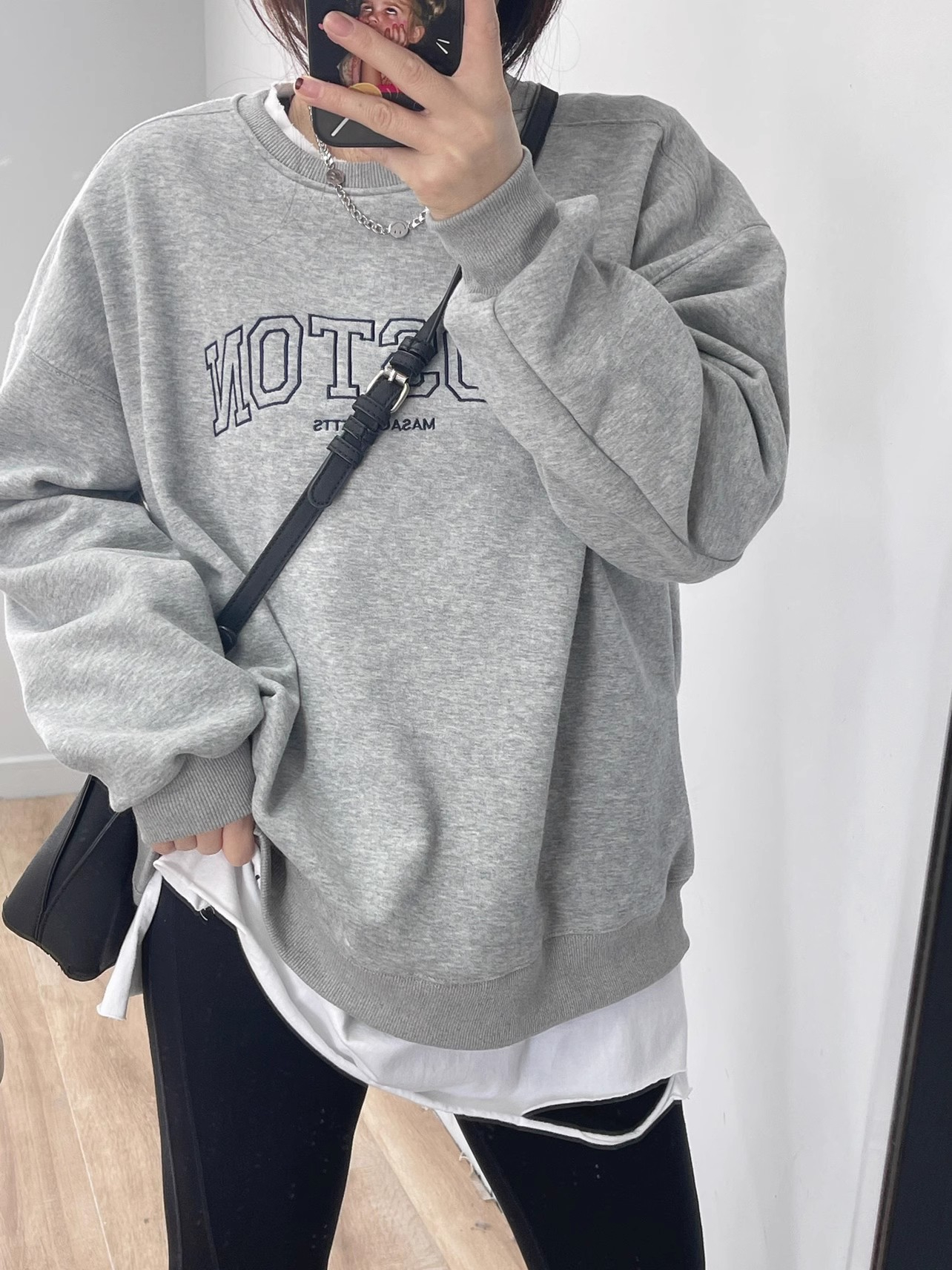 발 코드 원본 대외 무역 새로운 한국 스타일 작은 대중 캐주얼 후드티 여성 ins 느긋한 바람 디자인 센스 다용도 섹션