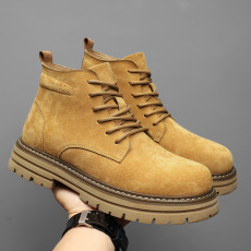 批发2024冬季新款马丁靴男真皮靴子<b class='q'>休闲</b>潮流短靴货号5995-1