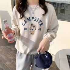 批发足码原版外贸新款韩版小众休闲卫衣女ins慵懒风设计感百搭款