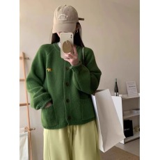 批发慵懒风软糯针织开衫女2025年早春季韩版圆领宽松休闲日系毛衣<b class='q'>外套</b>
