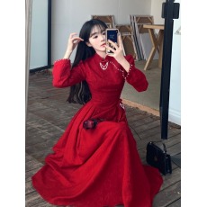 批发大码春季新娘酒<b class='q'>红色</b>敬酒服新中式订婚旗袍气质结婚<b class='q'>礼服</b>平时可穿