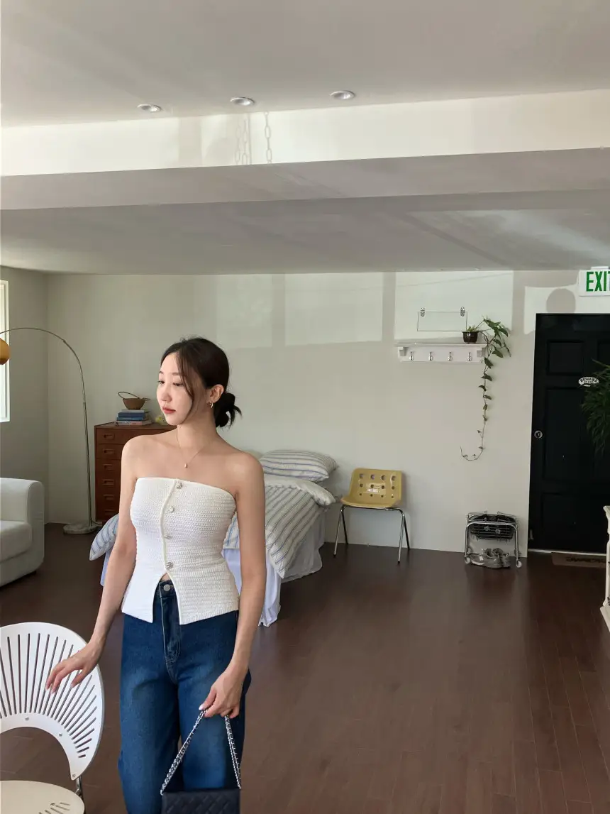 프리미엄 프렌치 스타일 탑 니트 상세 이미지 10