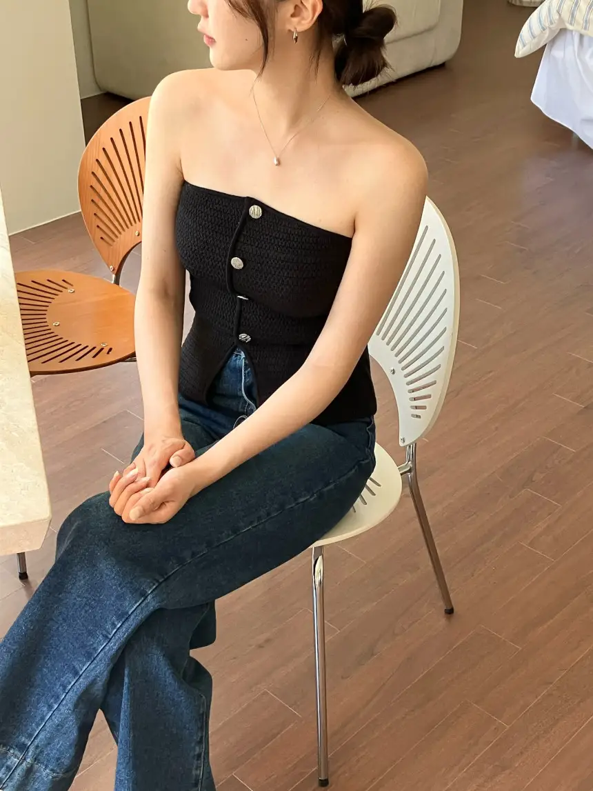 프리미엄 프렌치 스타일 탑 니트 상세 이미지 22