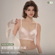批发秋<b class='q'>冬</b>新款丝滑绸缎网纱无痕内衣显瘦细肩带无钢圈软支撑薄杯文胸…