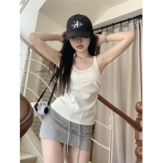 批发现货实拍实价夏季<b class='q'>百搭</b>背心吊带+包臀辣妹抽绳运动风半身裙