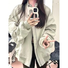 批发美式复古chic2024新款飞行员夹克设计感小众春秋棒球服