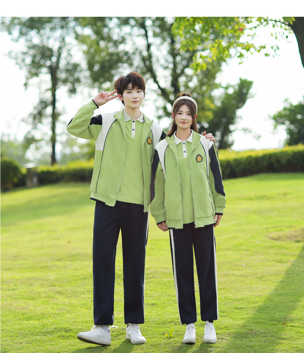 实拍2024新款中小学生校服春秋装三件套运动服套装秋冬