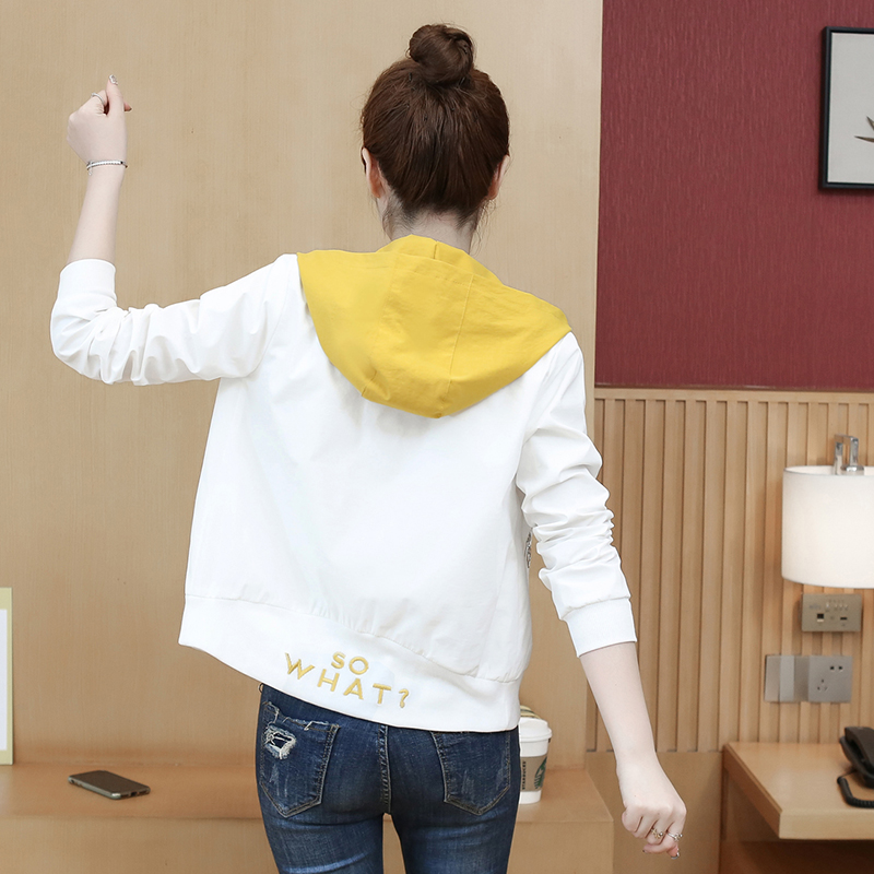 MY17604# 新款韩版潮流百搭修身夹克女短外套 春季休闲棒球服潮女裝貨...