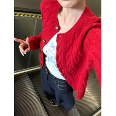 批发实拍实价 红色麻花毛衣秋<b class='q'>冬</b>内搭打底衫修身显瘦针织上衣