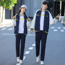 批发2025实拍春秋新款<b class='q'>休闲</b>学生班服套装初高中生运动会校服