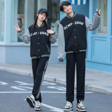 批发2025新款实拍<b class='q'>春</b>秋校服学院风棒球服初高中生运动会班服套装