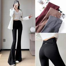 批发爆款  2026春夏交叉鲨鱼裤女大码瑜伽裤<b class='q'>打底裤</b>秋季喇叭裤子女