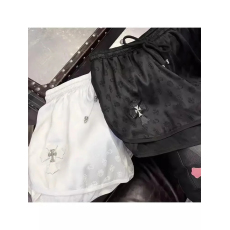 批发欧洲站阔腿短裤女夏满LOGO高腰薄款黑色<b class='q'>打底裤</b>宽松休闲港风潮