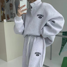 批发大码潮卫衣卫裤套装女秋冬新款加绒炸街时尚<b class='q'>休闲</b>跑步<b class='q'>运动</b>服两件套