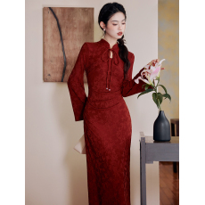 批发实拍  复古改良<b class='q'>旗袍</b>连衣裙修身春秋  +40！