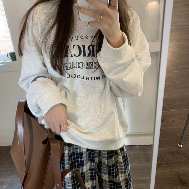털이 있는 발 코드 원본 대외 무역 새로운 한국 스타일 작은 대중 캐주얼 후드티 여성 ins 느긋한 바람 디자인 센스 다용도 섹션