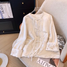 批发实拍~<b class='q'>杨幂</b><b class='q'>同款</b>新中式宋锦外套女秋季2024新款国风唐装开衫上衣