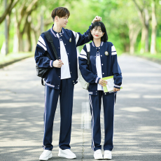 批发大量 实拍#情侣装秋冬季卫衣外套套装学生班服运动会三件套