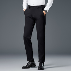 批发实拍冬季高品质绵羊毛抗皱耐磨<b class='q'>商务</b>休闲弹力直筒男西装长裤