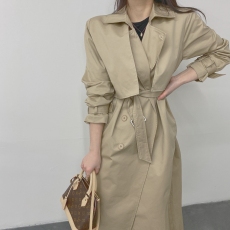 批发chic 韩国秋季新款英伦风时尚大气宽松腰带显瘦风衣外套大衣