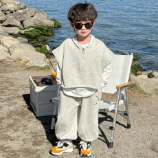批发男童套装春装2026新款儿童春季洋气卫衣三件套男孩春<b class='q'>秋</b>款潮酷衣服