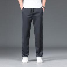 批发实拍男士夏季四面弹抗皱亲肤柔软舒适简约百搭休闲弹力速干长裤