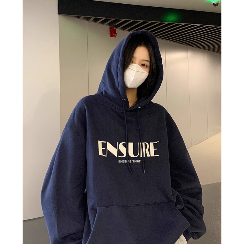 털이 있는 발 코드 원본 대외 무역 새로운 한국 스타일 작은 대중 캐주얼 후드티 여성 ins 느긋한 바람 디자인 센스 다용도 섹션