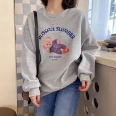 批发足码原版<b class='q'>外贸</b>新款韩版小众休闲卫衣女ins慵懒风设计感百搭款